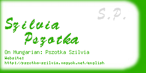 szilvia pszotka business card